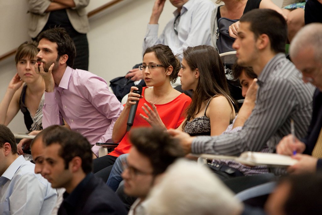 Student at the auditorium