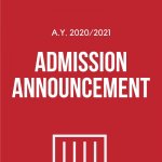 New application deadline for A.Y. 2020-2021